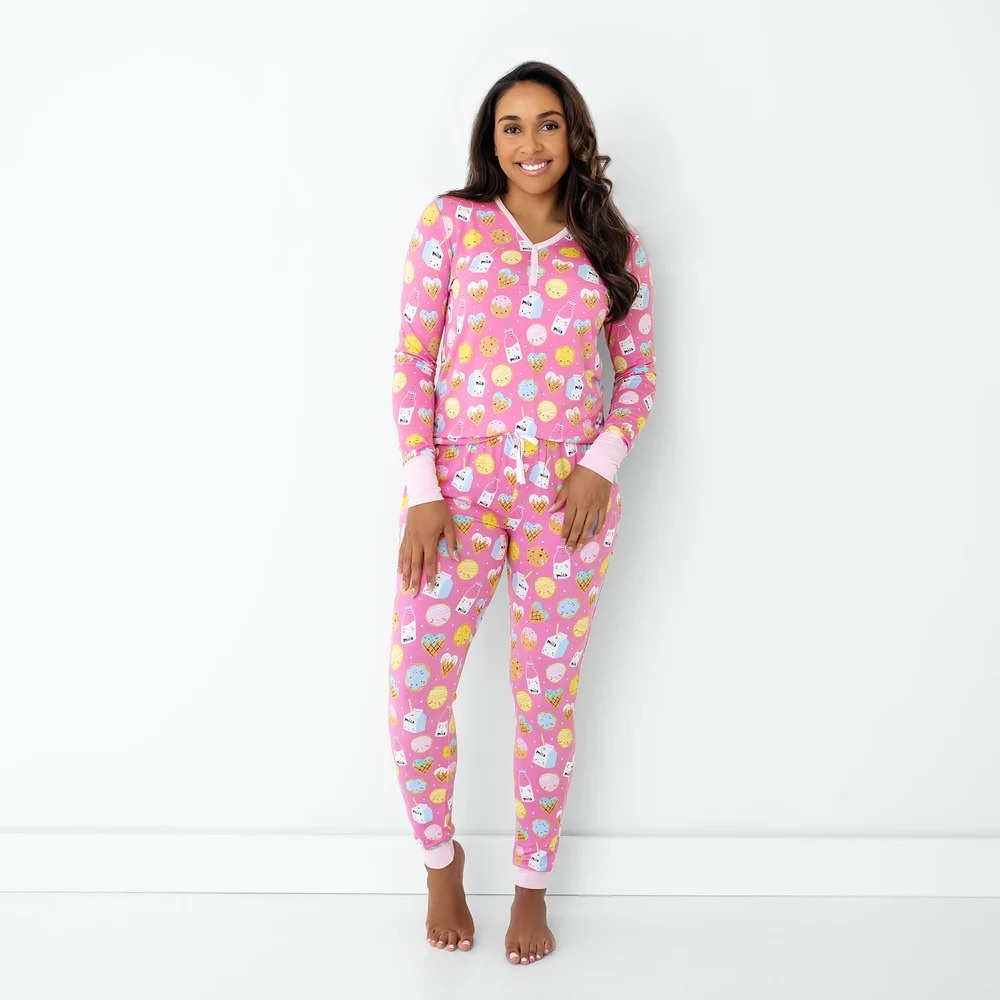Little Sleepies Cookies & Milk Pajama Pants, Bamboo Size Small - Picture 3 of 9